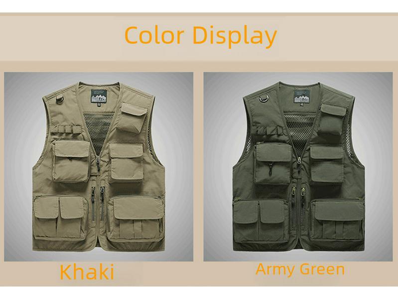 Мужской дышащий рабочий жилет с несколькими карманами 2019 года