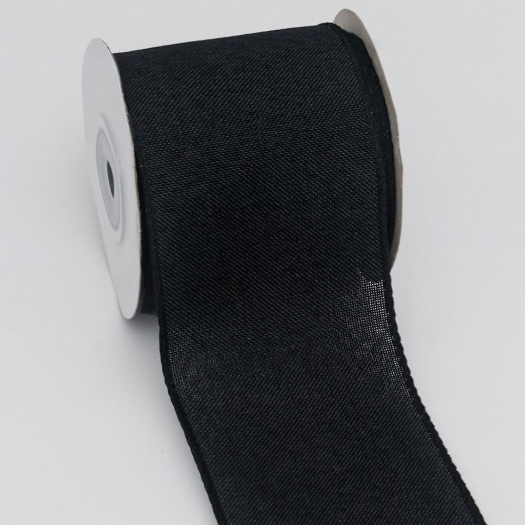 Decorative Romantic and Cozy Solid Color Christmas Day Decoration Ribbon Plaid Ribbon Imitation Hemp Ribbon Wire Edge Imitation Hemp Woven Ribbon