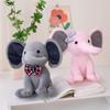 25cm Sleeping Elephant Doll Pink Grey Elephant Plush Toy for Children Birthday Present Holiday Gifts