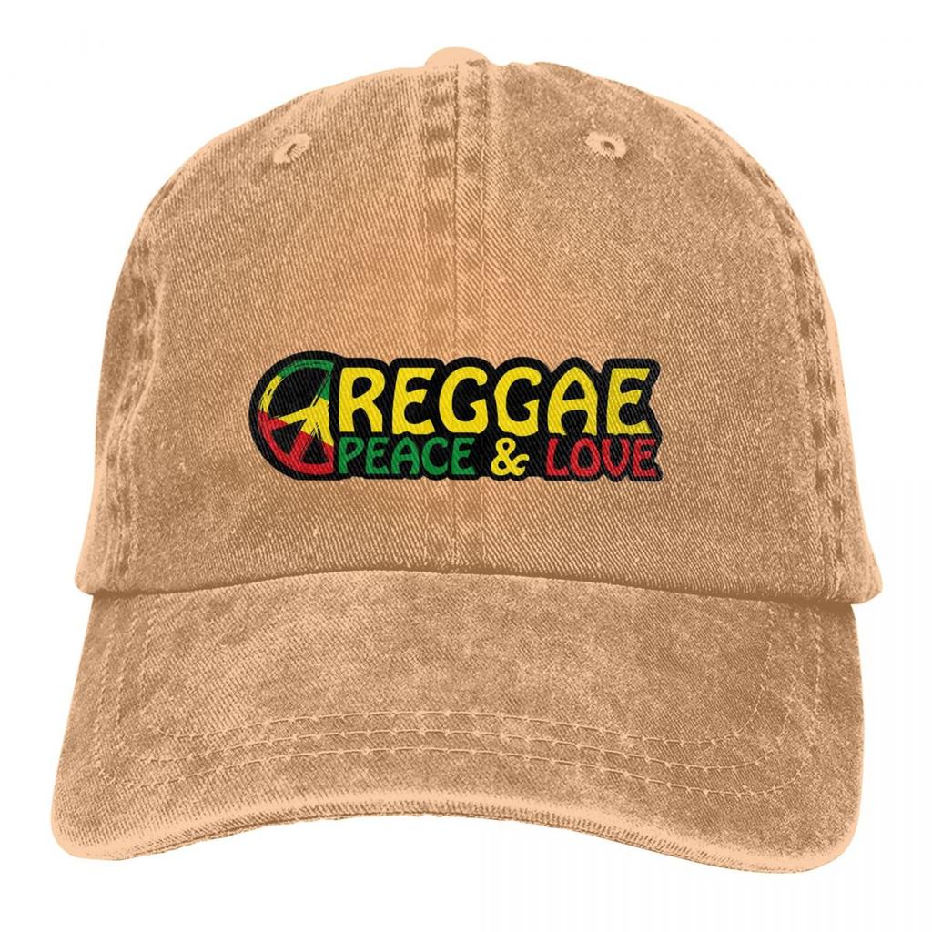 Reggae Music Peace And Love With Peace Symbol Baseball Caps Peaked Cap Rasta Flag Lion Sun Shade Hats for Unisex Women