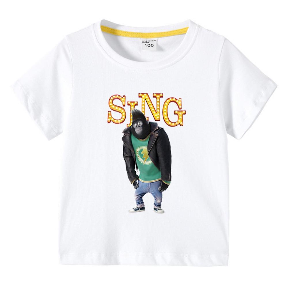 Kids Clothing Short Sleeve t shirts Sing Movie Graphic Children's Summer Casual Cute Tee