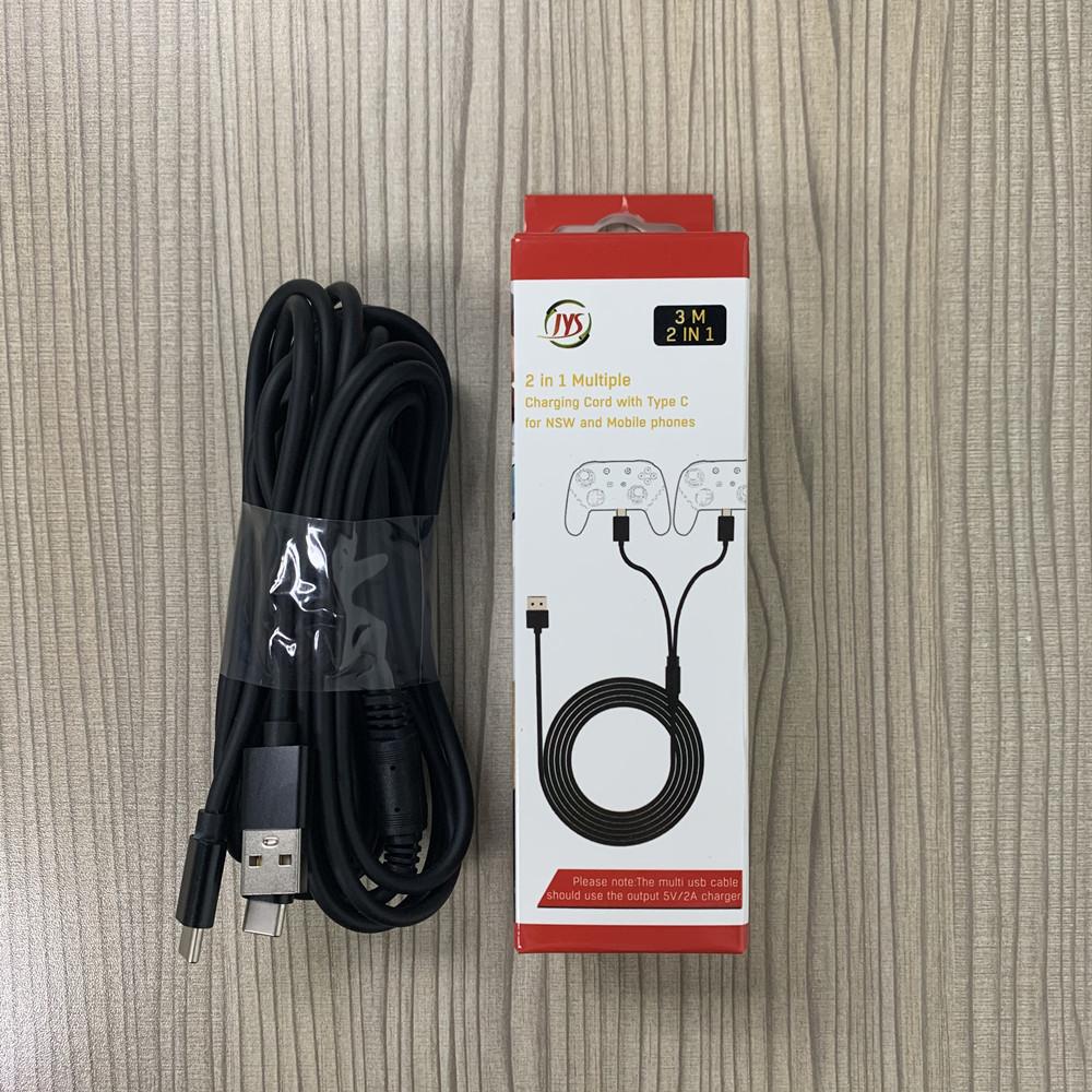 Зарядный кабель Type-C 2-в-1, совместимый для игровых консолей PS5/XSX/Switch, контроллера. Игровой контроллер, зарядный кабель 2 в 1.