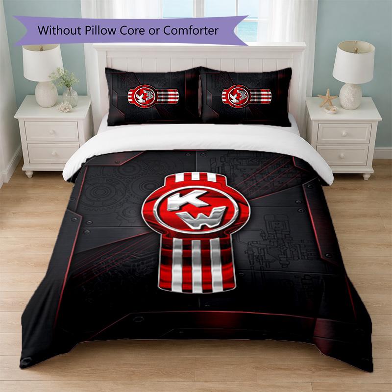 Kenworth Print 3Pcs Bedding Set Duvet Cover With Two Pillowcases Soft Bed Linen For Household Bedroom