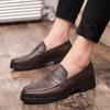 2025 Luxury Brand Penny Loafers Men Casual Shoes Slip On Leather Dress Shoes Big Size 38-46 Brogue Carving Loafer Driving Party