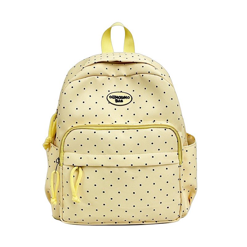 Schoolbag new Japanese ins schoolbag college wind small fresh sweet polka dot backpack primary school students light travel backpack