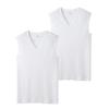 Gunze Sleeveless Size YV0018V Men's V-Neck Shirt, 2-Pack, White, 100% Cotton, 3L,
