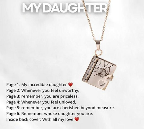 Подвеска-кулон «Любовное письмо» из титановой стали для пар - Цепочка для ключицы для девушек.