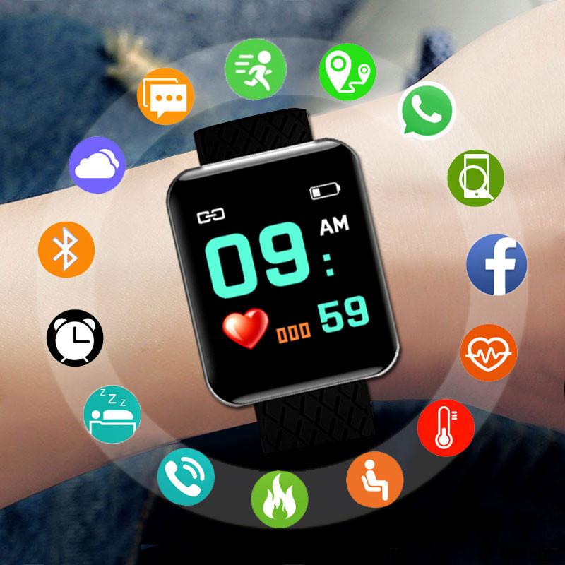 116 Plus Smart Watch Фитнес-трекер Smartwatch Монитор сердечного ритма Водонепроницаемые спортивные часы D13 Для мужчин и женщин Pk Y68 D20