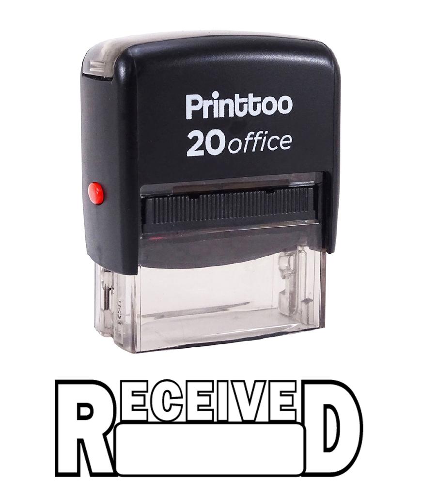 Printtoo Self Inking RECEIVED Rubber Stamp Office Stationary Custom