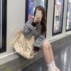 Women's Striped Oversized Hoodie Dress - Plus Size, Mid-Length, Spring/Autumn