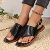 2024 Горячая Распродажа Женская Обувь Женские Сандалии с Защипнутым Носком Летние Пряжки Твердые Солфт Подошва Легкие Повседневные Пляжные Плоские Удобные Сандалии