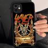 Чехол для телефона S-Slayers Band для IPhone 16 15 14 13 12 11 Pro Max Plus X XS MAX Черный Матовый Чехлы для Телефона