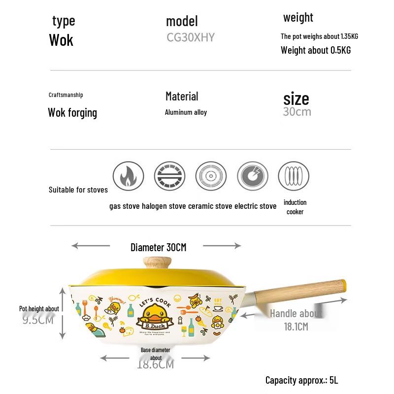 COOKER KING Non-stick Stir-fry Wok