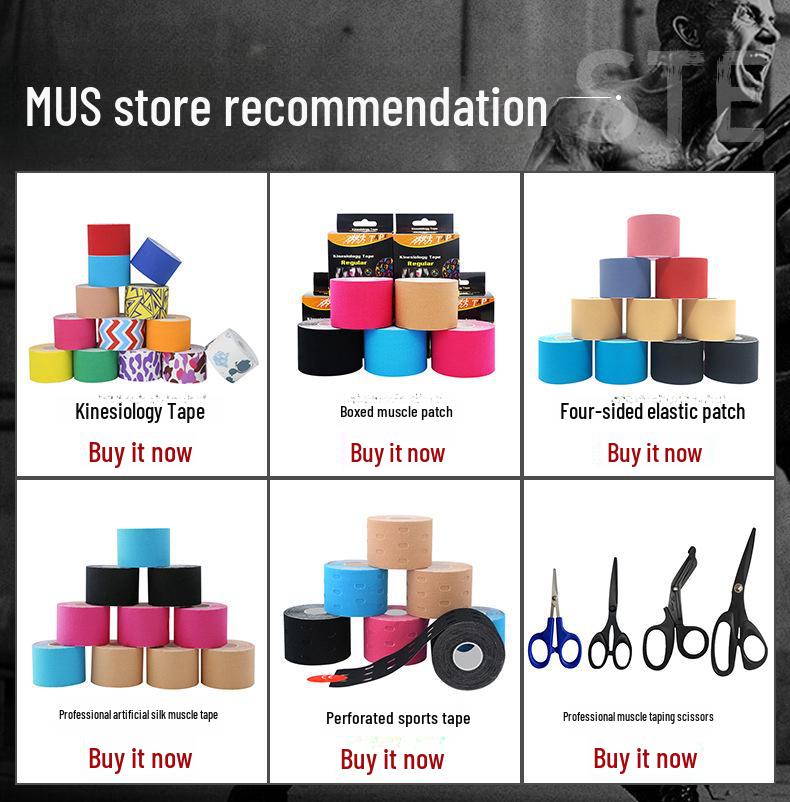 Предварительно вырезанный кинезио-пластырь на колено для лечения растяжений и занятий спортом