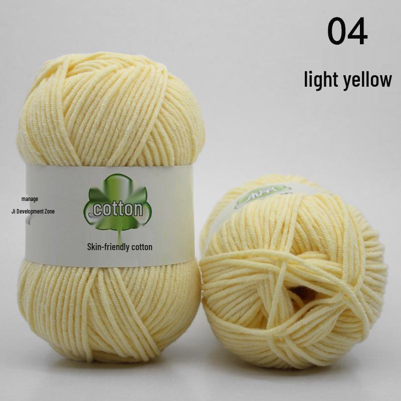 Пряжа из гребенного 5-слойного молочного хлопка для вязания и вязания крючком своими руками - Набор материалов средней толщины для шарфа и пледа