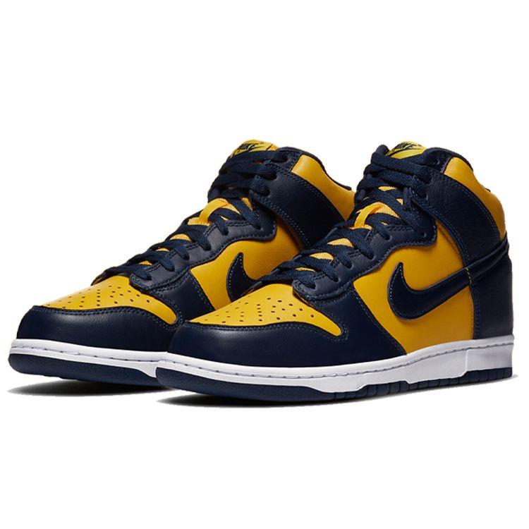 Nike Мужские кроссовки унисекс Dunk High SP Michigan 2020 Синий Varsity-Maize Midnight-Navy CZ8149-700