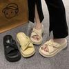 Thick-bottomed Muffin Slippers Women's Summer Wear Fashion 2025 New Cross Fairy Style Internet Celebrity Explosion Cool Slippers