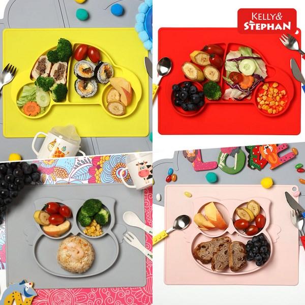 Силиконовая присоска Kelly & Stephen - Сова (2 цвета) Поднос для детского питания Поднос для детского питания Поднос для детского питания, 1 шт., K110 Owl_Pure Grey