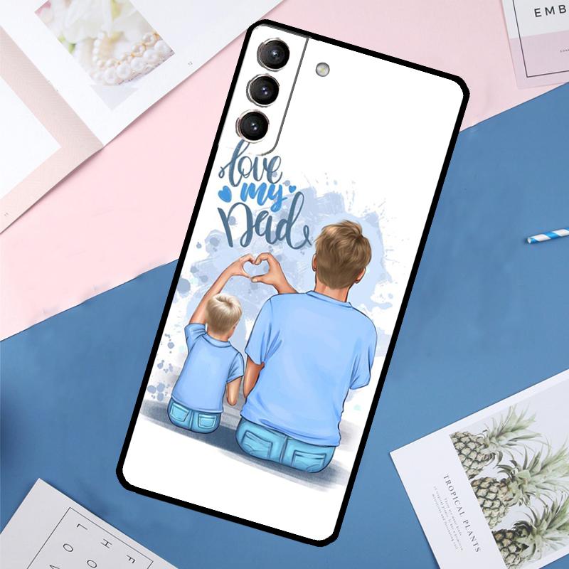 Мама Дочь Девочка Сын Папа Чехол Для Samsung Galaxy S23 S22 S24 Ultra Note 20 S20 S21 FE S9 S10 Note 10 Plus Задняя Крышка