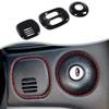 Glossy Piano Black ABS Fog Light Switch Bezel Trim For Corvette C5 1998-2004