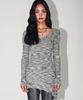 AVANDRESS Multi Damage Scoop Long Knit_2Colors