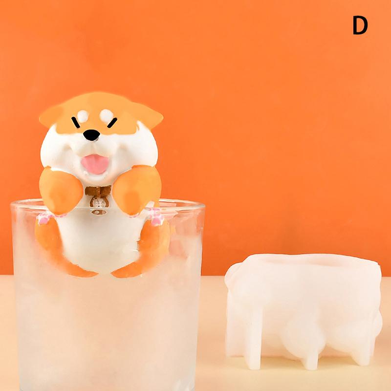 3D замороженная панда подвесная чашка силиконовая форма для напитков форма для льда кошка собака форма для мусса животное торт желе форма для мыла свечи
