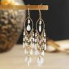 GemChic женские новые винтажные кисточки капли воды бахрома длинные серьги этническая мода крючки серьги на день рождения рождественский подарок ювелирные изделия