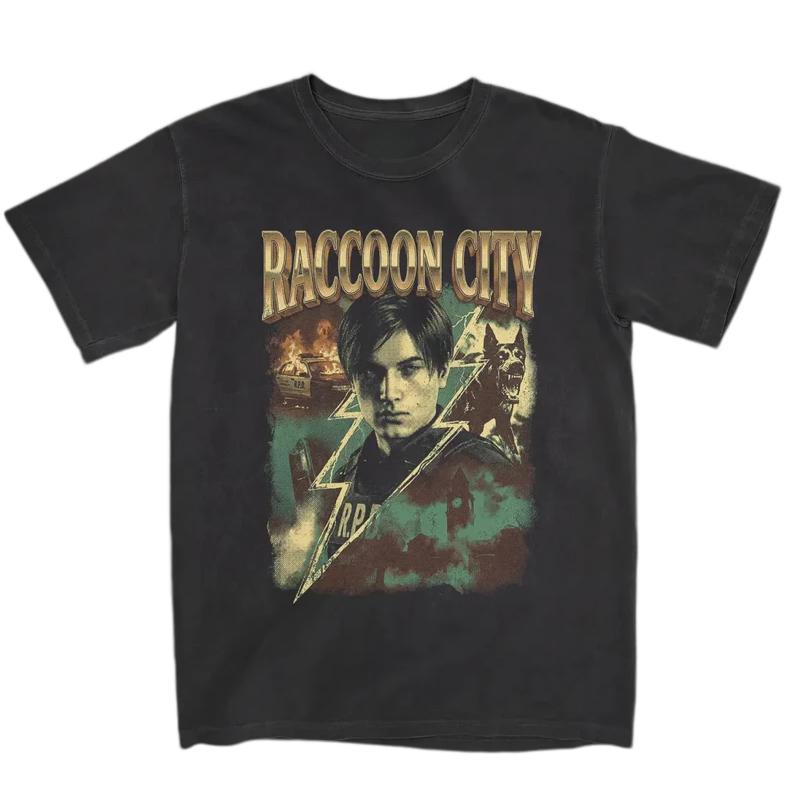 Resident Evil Printed Tshirt Unisex and Women Pure Cotton Summer Harajuku Clothing Casual and Fashionable Short Sleeved Top Unisex