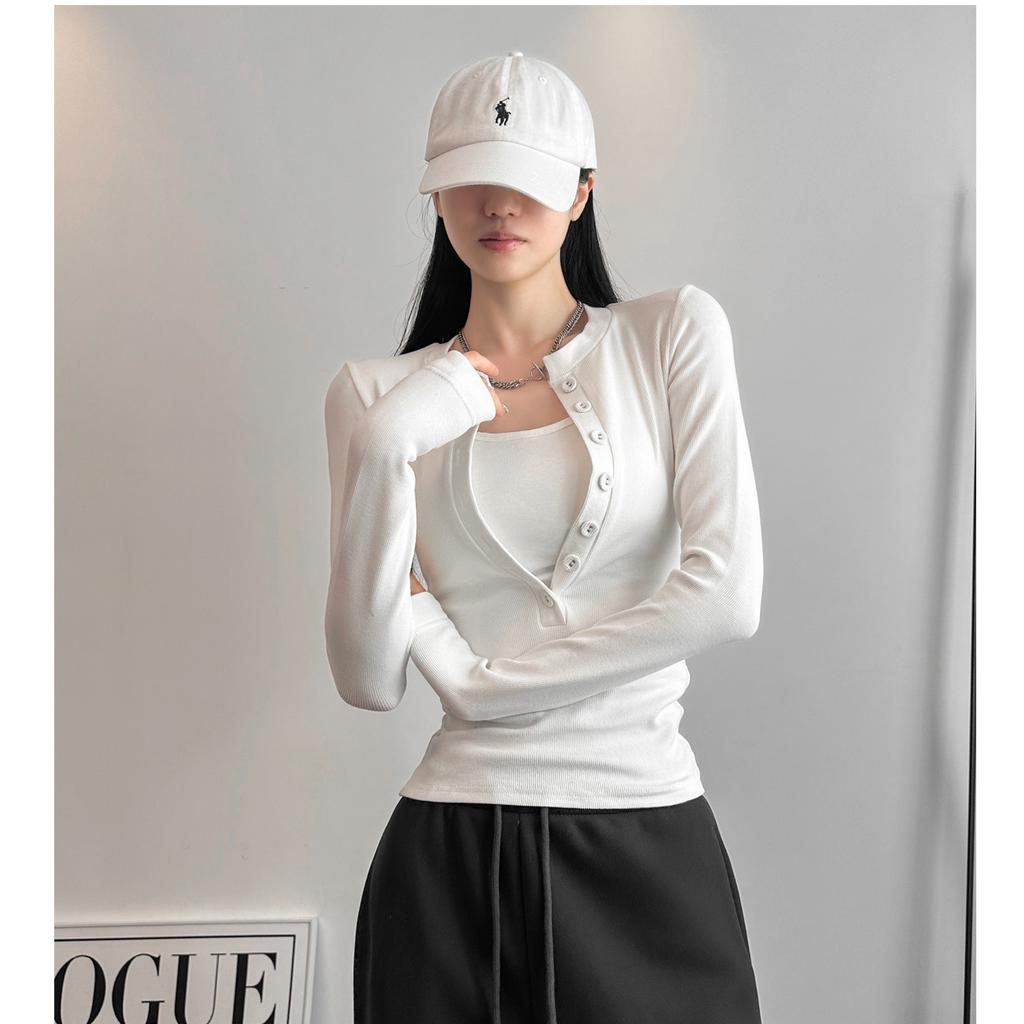 Маленькая ароматная куртка-футболка для женской весны, женская новая облегающая и чистая базовая футболка с длинным рукавом, топ