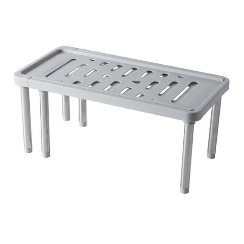 Многофункциональная выдвижная полка под раковиной, подставка для посуды, полка для приправ, полка для хранения кухонных принадлежностей, полка для обуви из нержавеющей стали