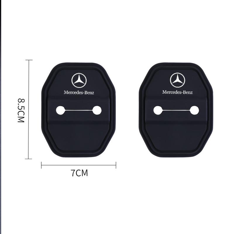 Silicone Car Door Lock Protector Cover Stickers Interior Mouldings For Mercedes-Benz C W202 W203 W204 E W221 ABEFG1