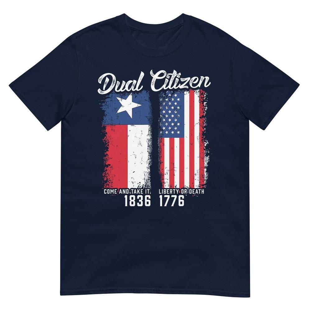 True Texan Dual Citizen Love Texas And America TShirt Small