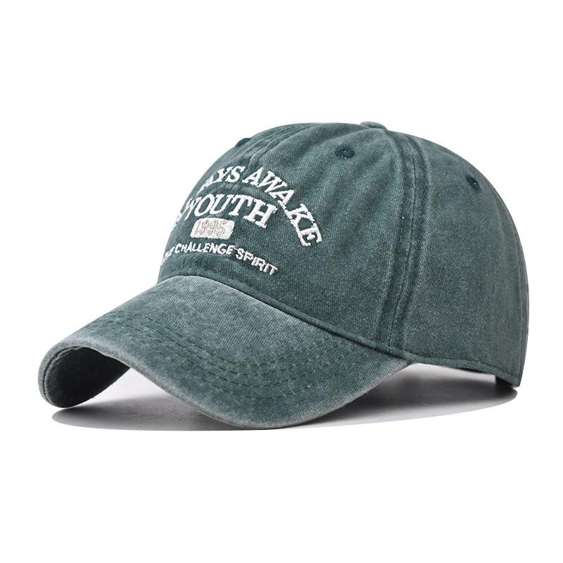 Cotton Washed Old YOUTH Letter Baseball Cap Men's and Women's Outdoor Four-season Cap