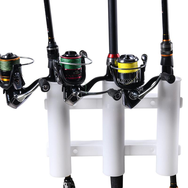 Goture Fishing Rod Holders 3-Tude Rack Fishing Rod Holder Bracket Plastic Fishing Pole Holder with Screw Boat Accessories