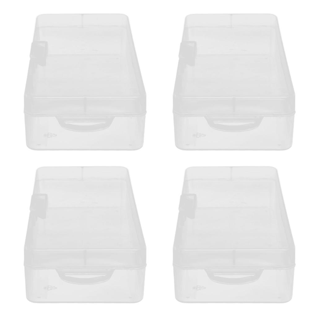 Прозрачный ящик для хранения, прозрачный пластиковый контейнер с откидной крышкой для мелких предметов, бусины для поделок