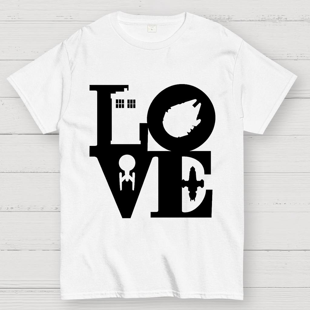 I Love SciFi Black Cotton Summer Casual Cool Loose T-Shirt