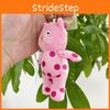 Pink Cute Adorable Polka Dot Plush Cat Keychain Doll Toy For Kids Collectors And