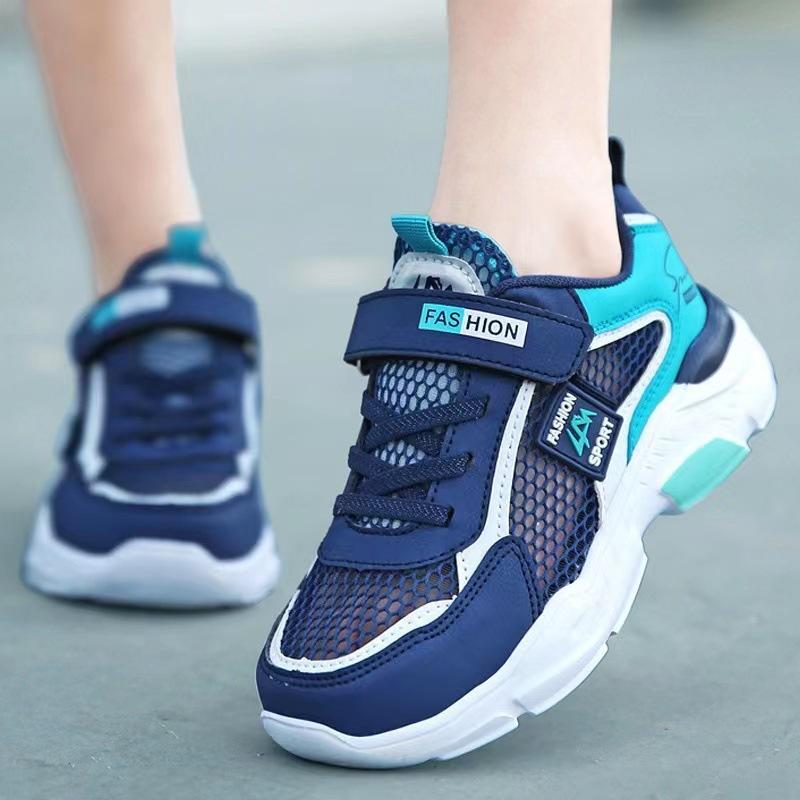 1910 Boys Shoes 2025 Spring and Autumn Mesh Shoes Medium and Older Children's Breathable Mesh Surface Summer Single Mesh Hollow Children's Sports