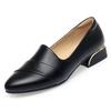 Size 35-41 Deep Mouth Women High Heels Shoes Genuine Leather Shoes Casual Women Pumps Ladies Office Work Shoes Low Heel Loafers