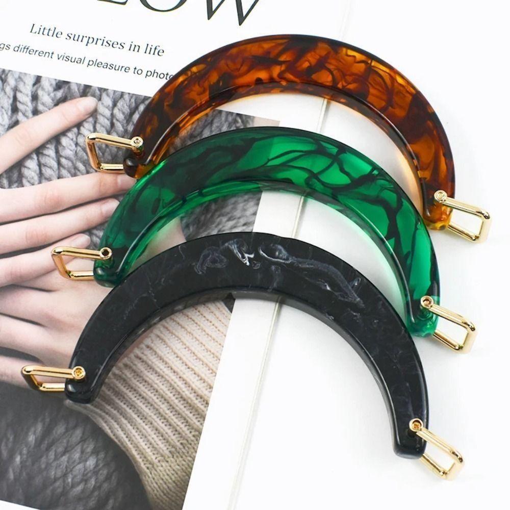 Янтарные ручки для сумки, смола, ручка для сумки-тоут, без проколов, женская ручка для сумки, DIY замена