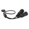 14Pin 9Pin Diagnosis Cable Adapter 457‑6114 ABS Rubber High Flexibility for ET3 OBD2 317‑7485