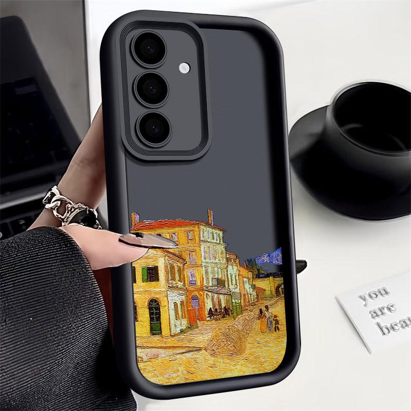 Чехол для телефона Samsung S26 S25 S24 S23 S21 S20 Ultra Картина Ван Гога «Пшеничное поле с кипарисами» Для Galaxy S25 S24 FE S26 Plus Чехол