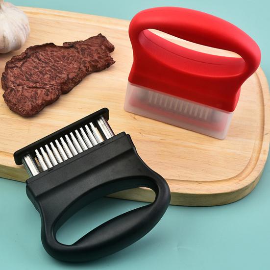 Meat Tenderizer with 48 Stainless Steel Ultra Sharp Needle Blades Rust-Free Kitchen Cooking Tool for Tenderizing Beef Pork Turkey Fish Cooking