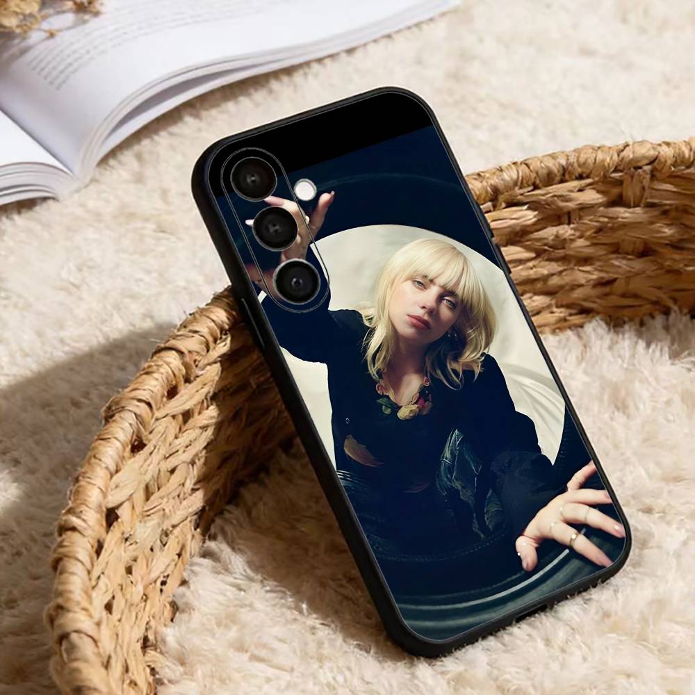 Знаменитая S-певица Билли Айлиш Чехол для телефона Samsung Galaxy A91,80,73,72 ,71,53,52,32 ,31,22,21s,20, Мягкий черный чехол