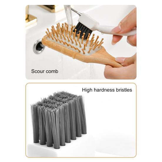 2 шт. инструмент для чистки расчесок для волос из нержавеющей стали щетка для чистки волос 2 в 1 очиститель расчесок