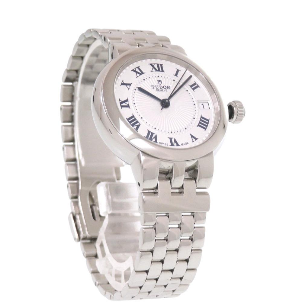 Used AUTHENTIC Tudor M35800-0001 Claire de Rose Silver blue SS Automatic Wristwatch