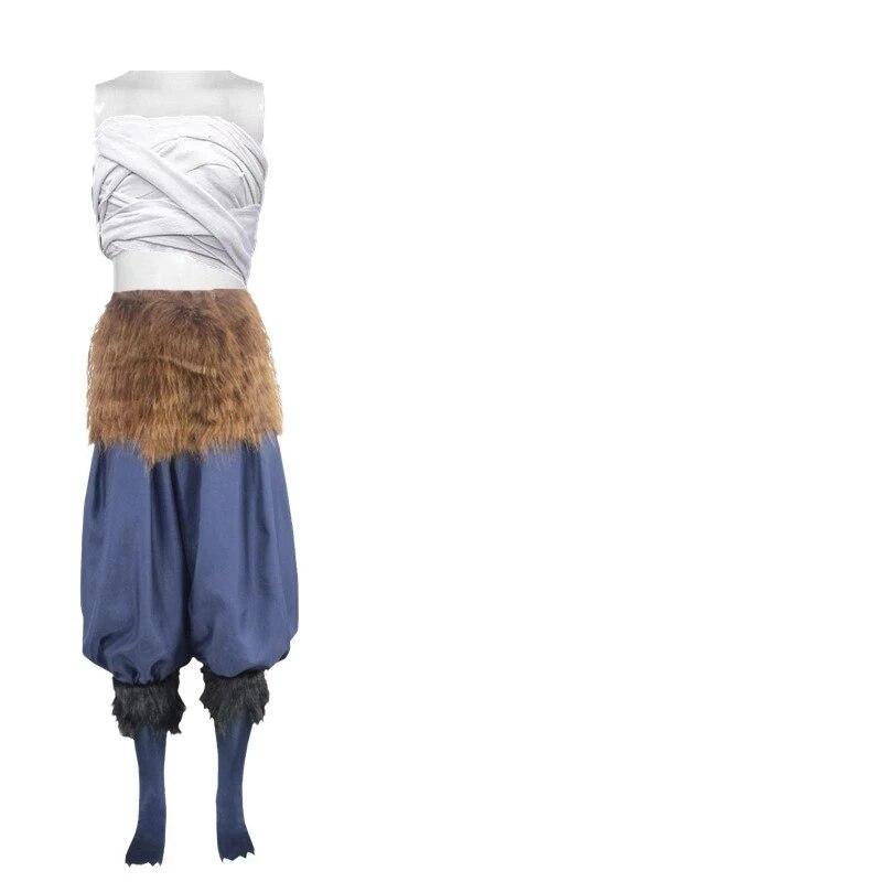 Женские костюмы на Хэллоуин, аниме «Убийца демонов», Hashibira Inosuke, косплей, головные уборы в виде свиньи, повязки, брюки, фартук, костюм с париком Kimetsu no Yaiba