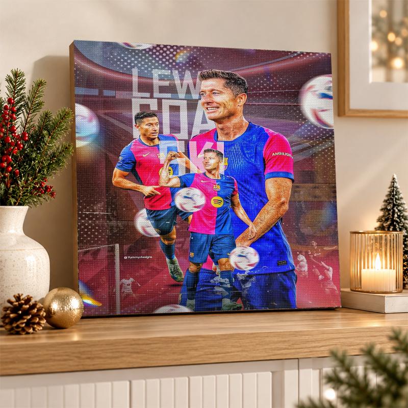 Robert Lewandowski Diamond Painting Kit 5D Full Drill DIY Diamond Mosaic Wall Art Home Decor