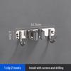 Minxi Stainless Steel Punch-Free Mop and Broom Holder with Hooks