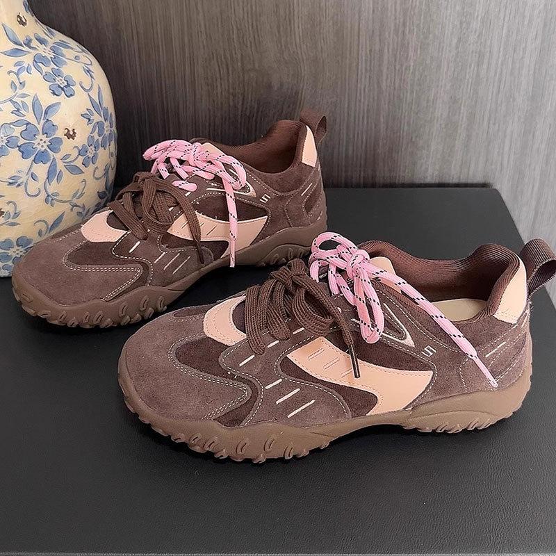 Внутренние увеличивающие рост толстоподошвенные универсальные модные повседневные спортивные папины кроссовки женские весенне-осенние новые нишевые ретро нравственные тренировочные туфли